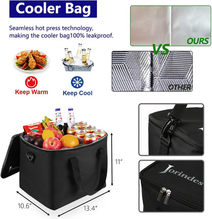 Collapsible Trunk Organizer and Storage for Car with Leak proof Cooler Bag