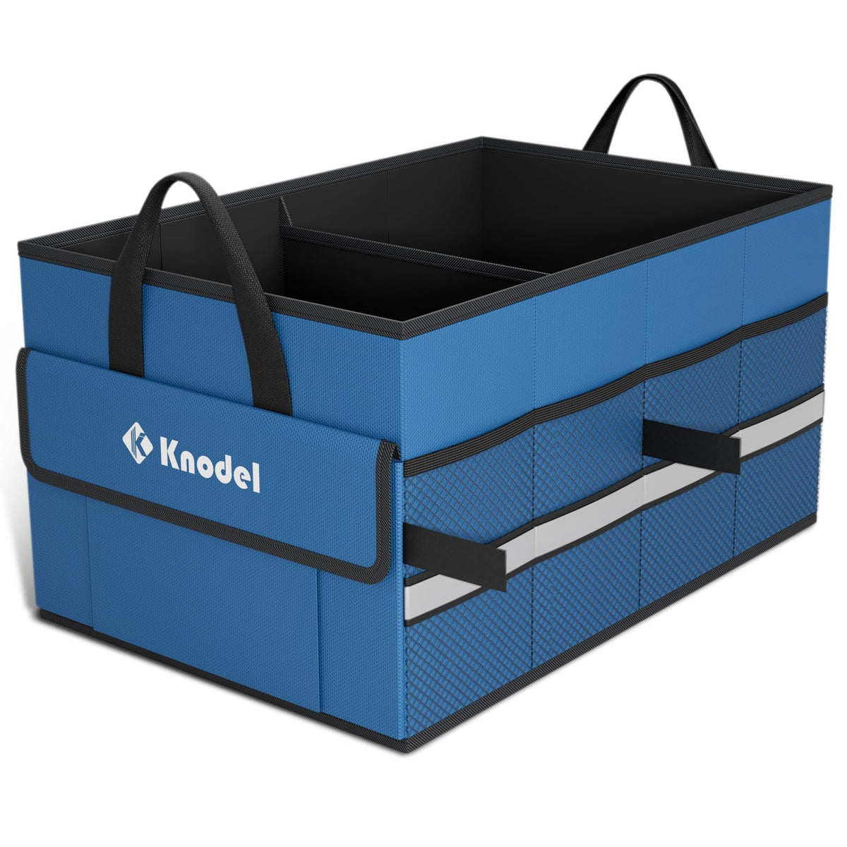 K KNODEL Trunk Organizer with Lid for Car, SUV, and Truck (Medium, Black)