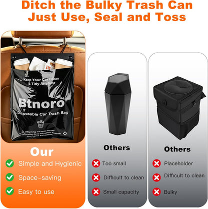 Car Trash Bags Disposable 50PCS Leakproof Hanging Garbage Bags