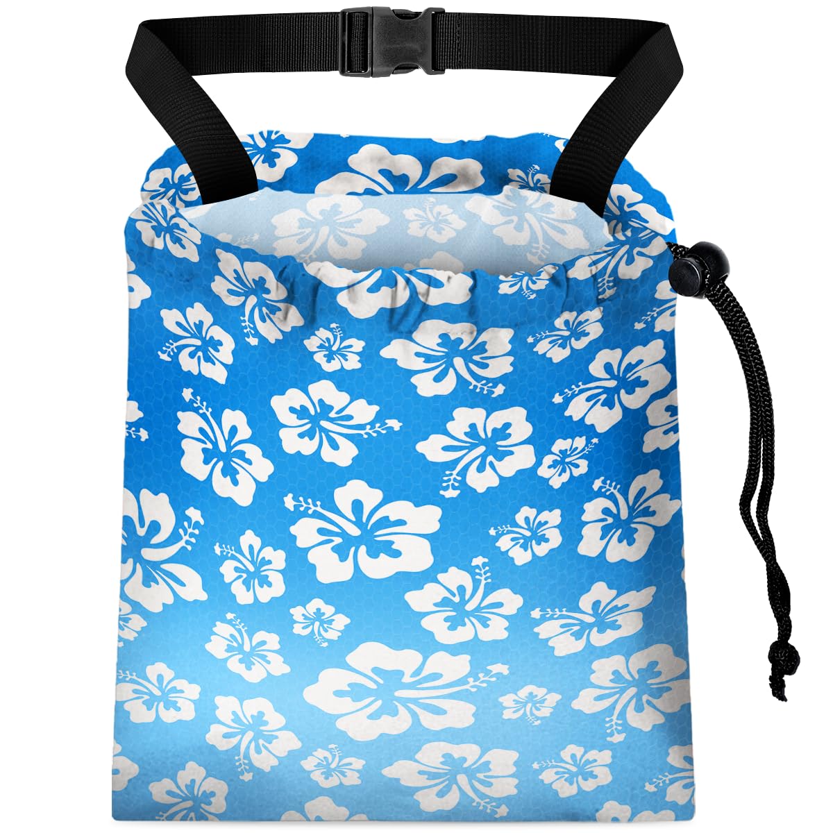 Car Trash Bag Hanging Back of Seat with Adjustable Snap Buckle Strap Cute Printed Drawstring Garbage Bags for Car-Boho Floral