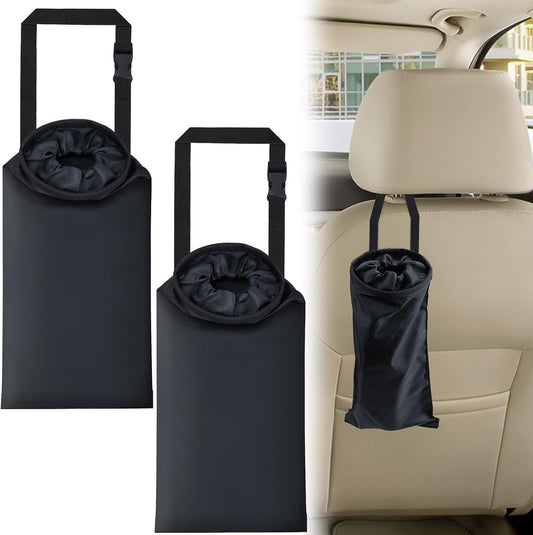 ecocstm 2 PCS Car Trash Bags, Car Accessories Washable Garbage Bag Hanging