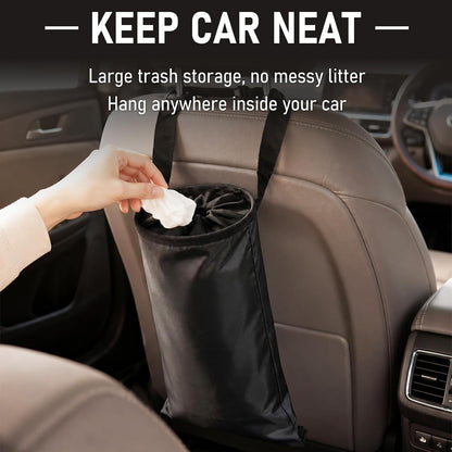 Car Trash Bag, Reusable & Washable, Easy Hanging Car Garbage Bag, 2pcs