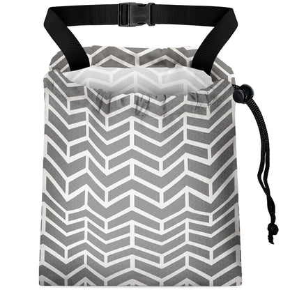 Car Trash Bag Hanging Back of Seat with Adjustable Snap Buckle Strap Cute Printed Drawstring Garbage Bags for Car-Boho Floral