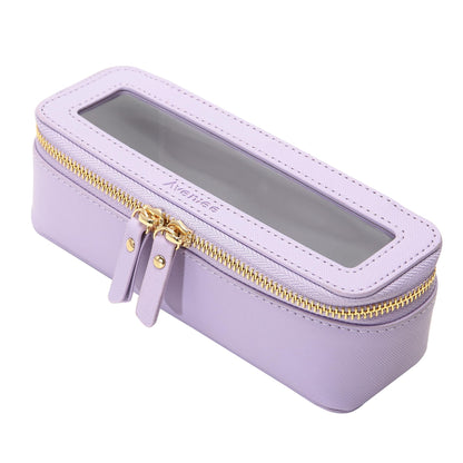 Aveniee Clear Makeup Bag Organizer, Travel Toiletry Bag Cosmetic Case for Women, Make Up Skincare Pouch Car Organizer Bag with Zippers for Essentials,White,Medium Classic