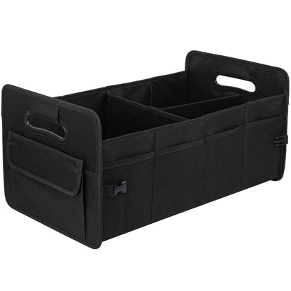 JiatuA Car Trunk Organizer, Car Organizers and Storage Collapsible Multi Compartment Container Box, Adjustable Car Accessories for SUV Sedan Truck, Standard Size, Beige