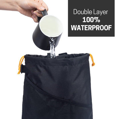 GNEGNI 2PCS Hanging Car Garbage Can - Waterproof Leakproof Trash Bag