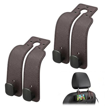 2 Pack Car Seat Back Double Hook, Headrest Hooks for Car, 2026 New Car Seat Back Organizer Storage Hook for Handbag, Purse, Coat Bags, and Accessories