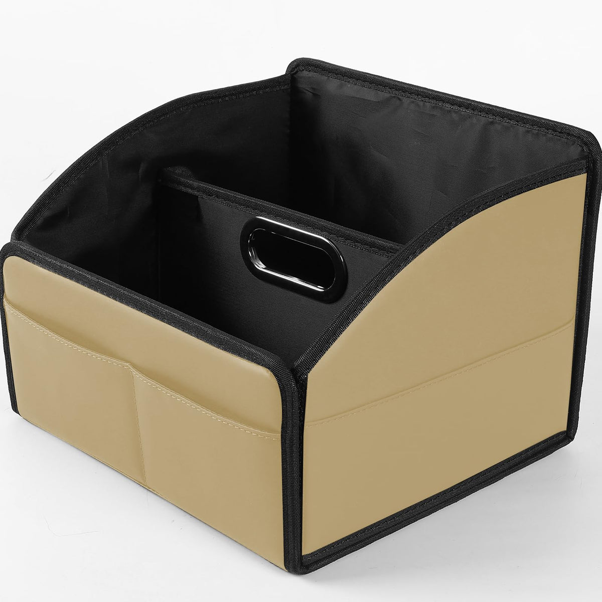 Car Storage Organizer, Leather Front & Back Seat Caddy Black