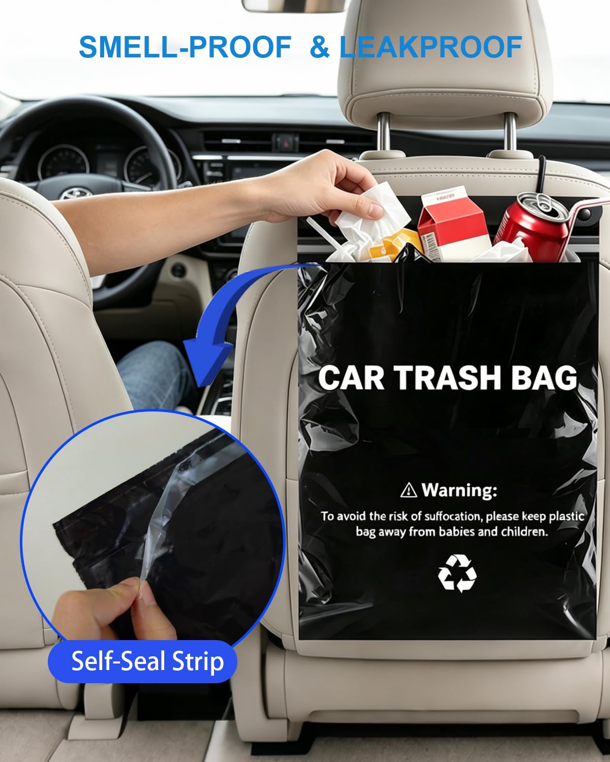 Car Trash Bags Hanging, Trash Bag for Car Disposable,