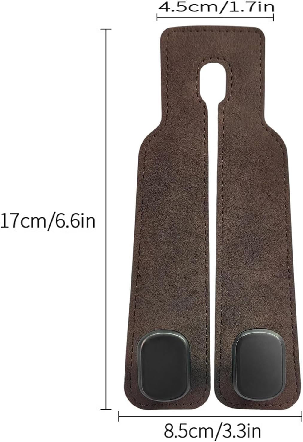Headrest Hooks - Car Seat Back Double Hook Leather, Purses Hooks (4-Black)
