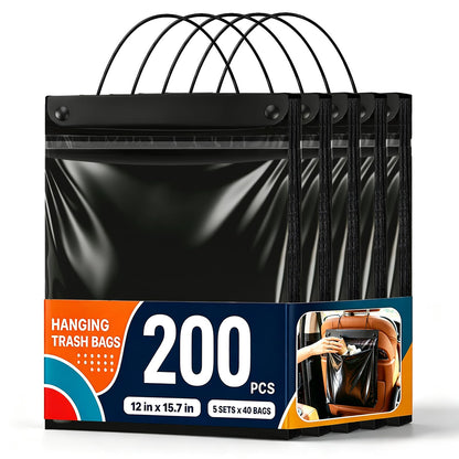 80 Count Hanging Car Trash Bags, Disposable Leak-proof Garbage Can for Car