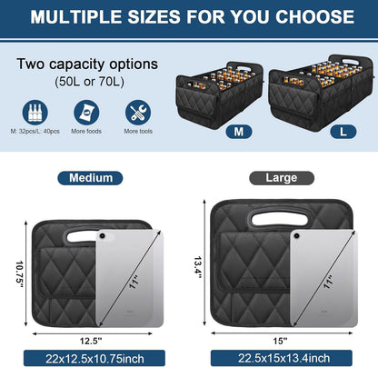 Deosk Car Trunk Organizer for SUV, Foldable Car Organizers and Storage