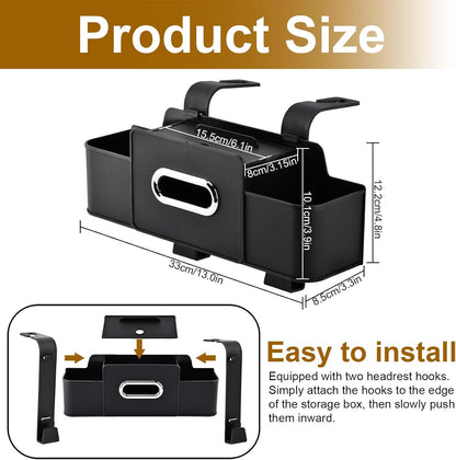Back Seat Car Organizer with Extra Large Capacity 4-in-1 Multifunctional
