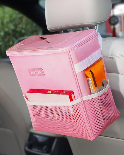 HOTOR Car Trash Can, Leakproof Car Organizer, 3-Gallon, Black
