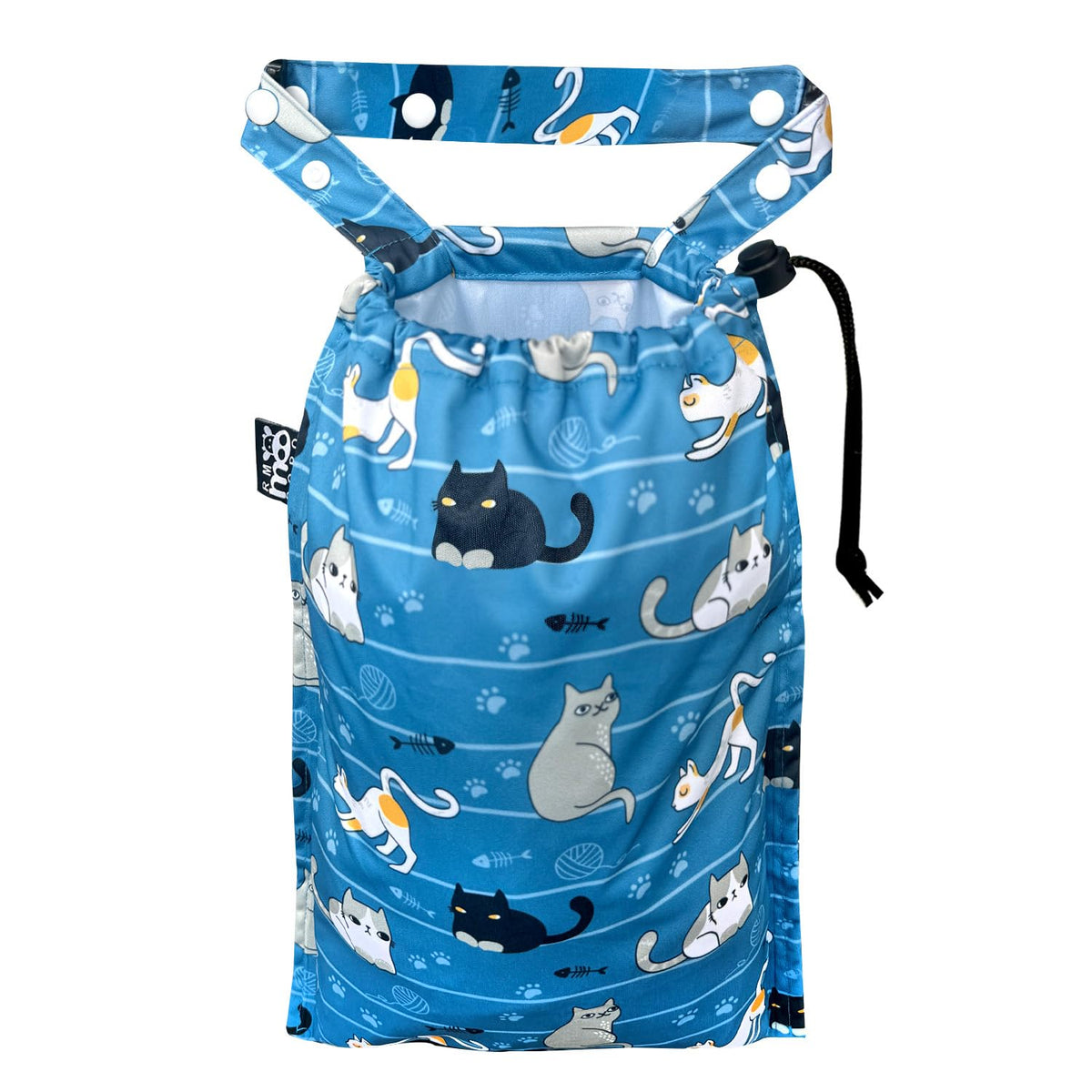 Cute Hanging Car Trash Garbage Bag 100% Leakproof Waterproof Multipurpose for Car Back Front Seat Console with Hanging Strap (Cute Cats)