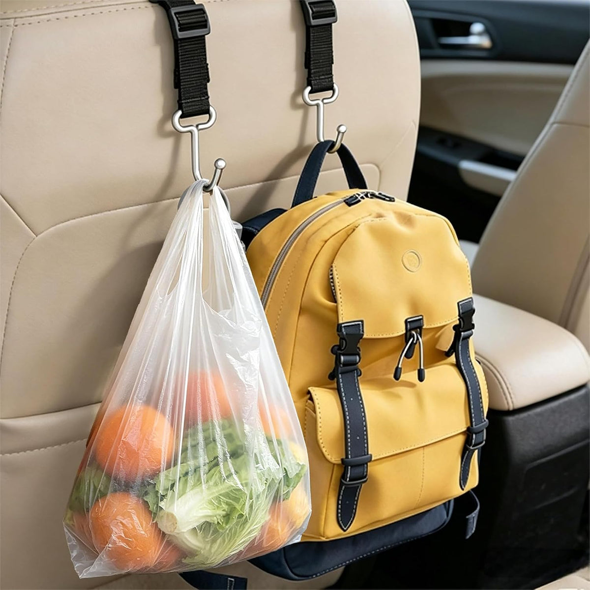 Car Seat Headrest Hooks, 4-Pack
