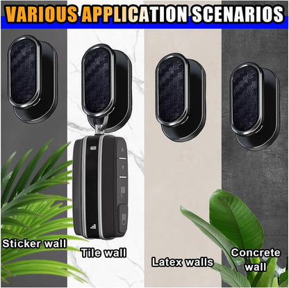 KITUREK Car Mini Hooks, Self-Adhesive Backseat Hangers, 4PCS, Carbon Fiber