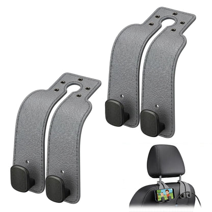 2 Pack Car Seat Back Double Hook, Headrest Hooks for Car, 2026 New Car Seat Back Organizer Storage Hook for Handbag, Purse, Coat Bags, and Accessories