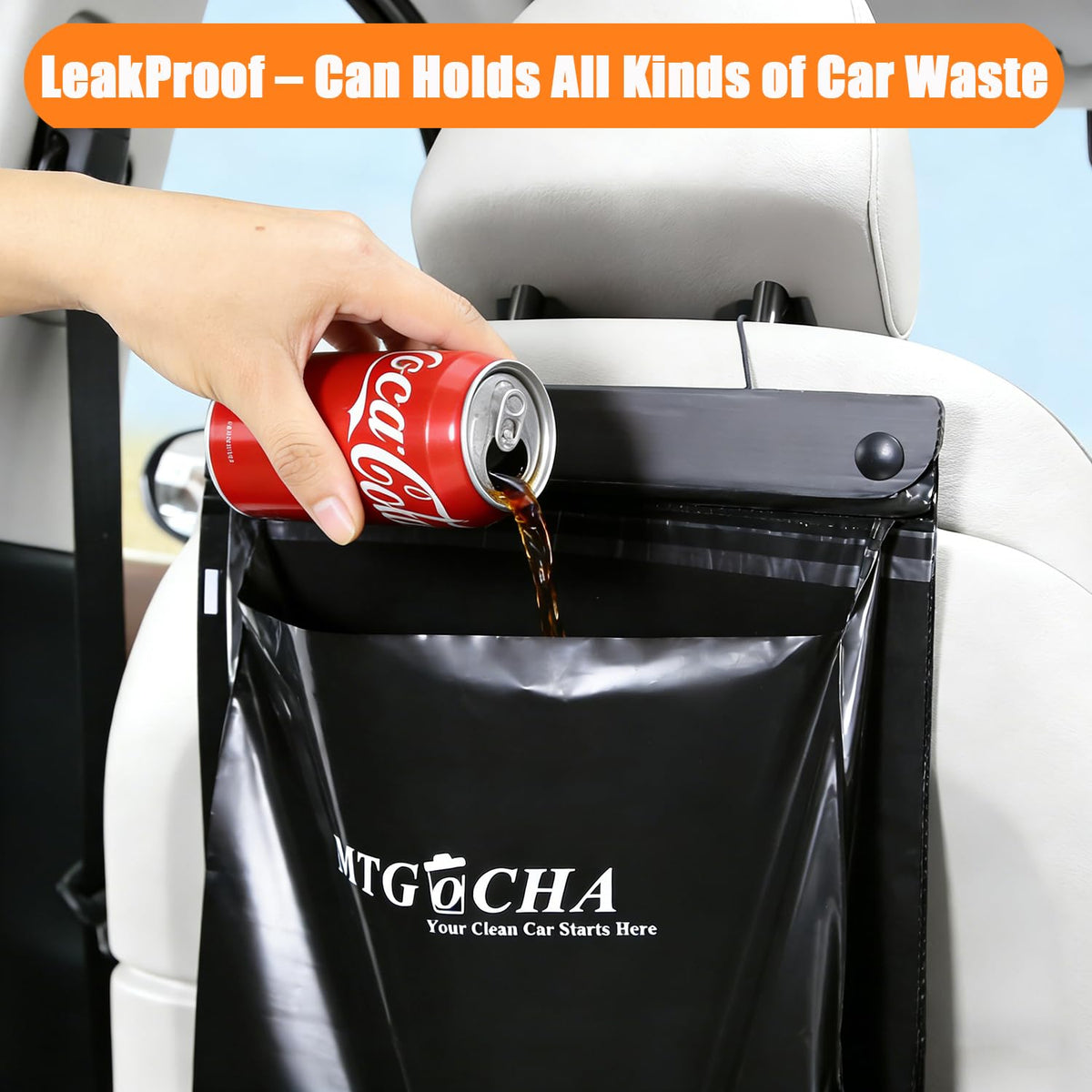 Disposable Car Trash Bags Hanging(20 Pcs),Leak-Proof,Smell-Proof