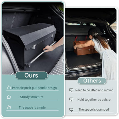 Car Trunk Organizer Leather Car Storage Organizer with Lid Car Organizer