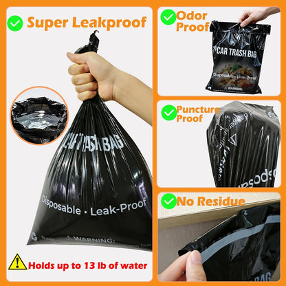 COZILO 50 Count Disposable Car Trash Bags, Hanging & Stick-On Car Trash Can