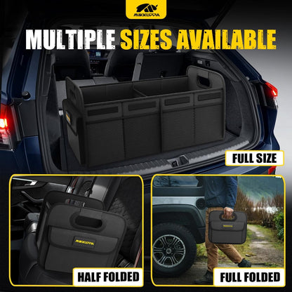 MIKKUPPA Car Trunk Organizer - 70L Foldable Car Storage for Grocery, Black