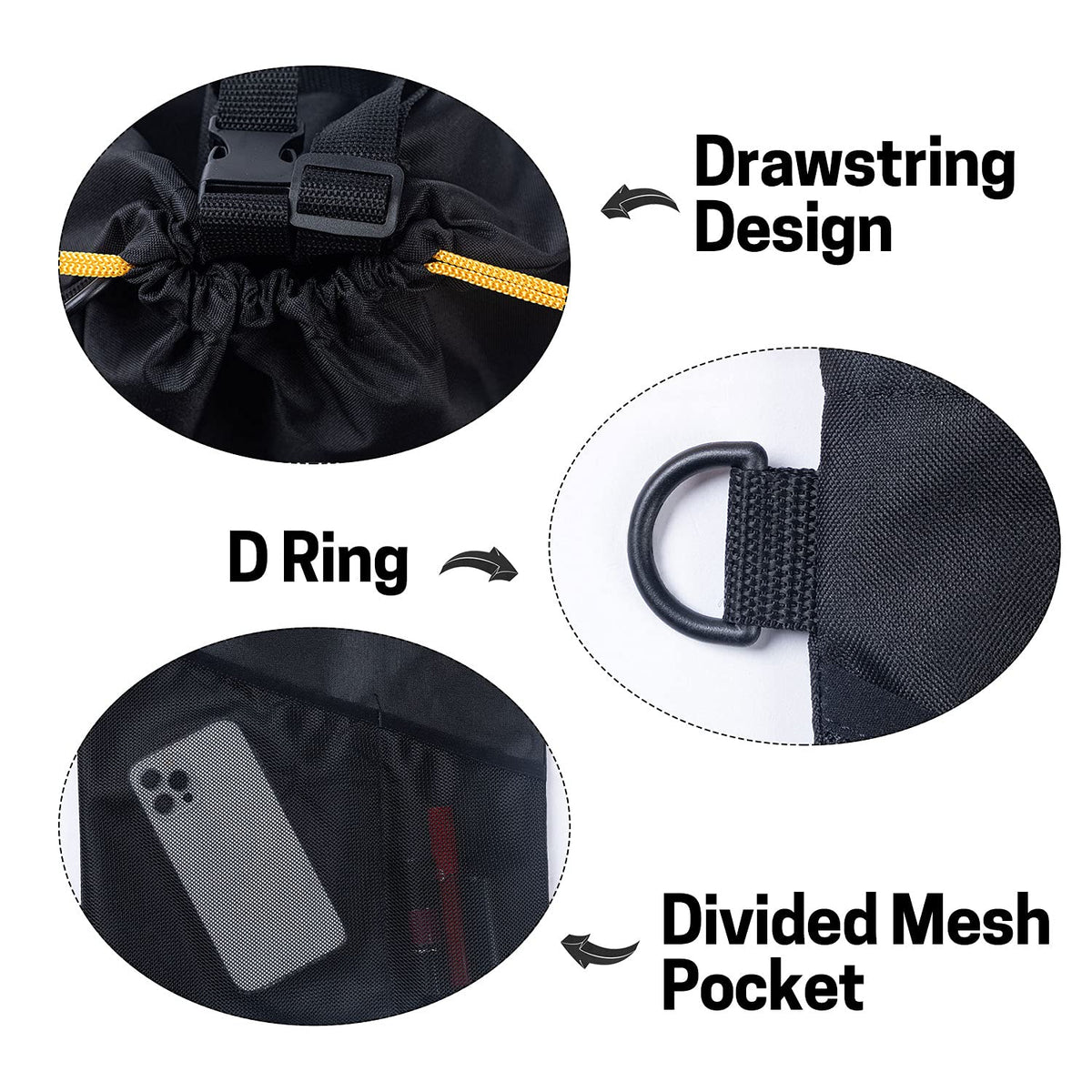 GNEGNI 2PCS Hanging Car Garbage Can - Waterproof Leakproof Trash Bag