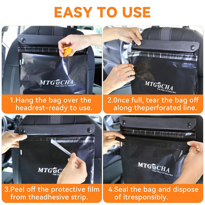 Disposable Car Trash Bags Hanging(20 Pcs),Leak-Proof,Smell-Proof