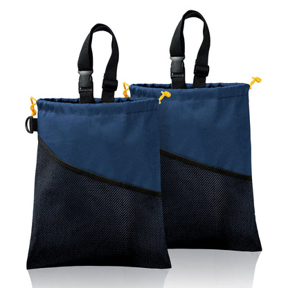 GNEGNI 2PCS Hanging Car Garbage Can - Waterproof Leakproof Trash Bag