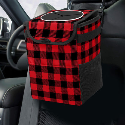 Gothic Moon Stars Boho Car Trash Can with Lid - Collapsible Reusable Waterproof Car Garbage Bag - Organizer