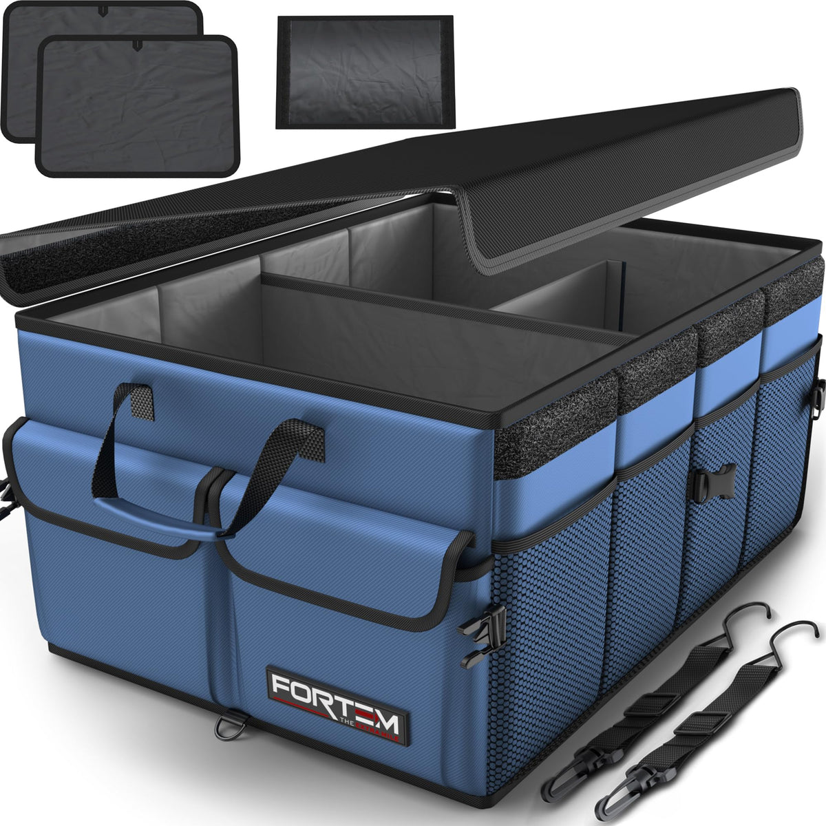 FORTEM Trunk Organizer - Foldable Car Organizer & Storage for SUVs & Trucks