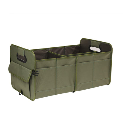 AOKJOY Car Trunk Organizer, Brown, Foldable, Non-slip, Adjustable, Multiple Compartments, 600D Oxford Cloth Material