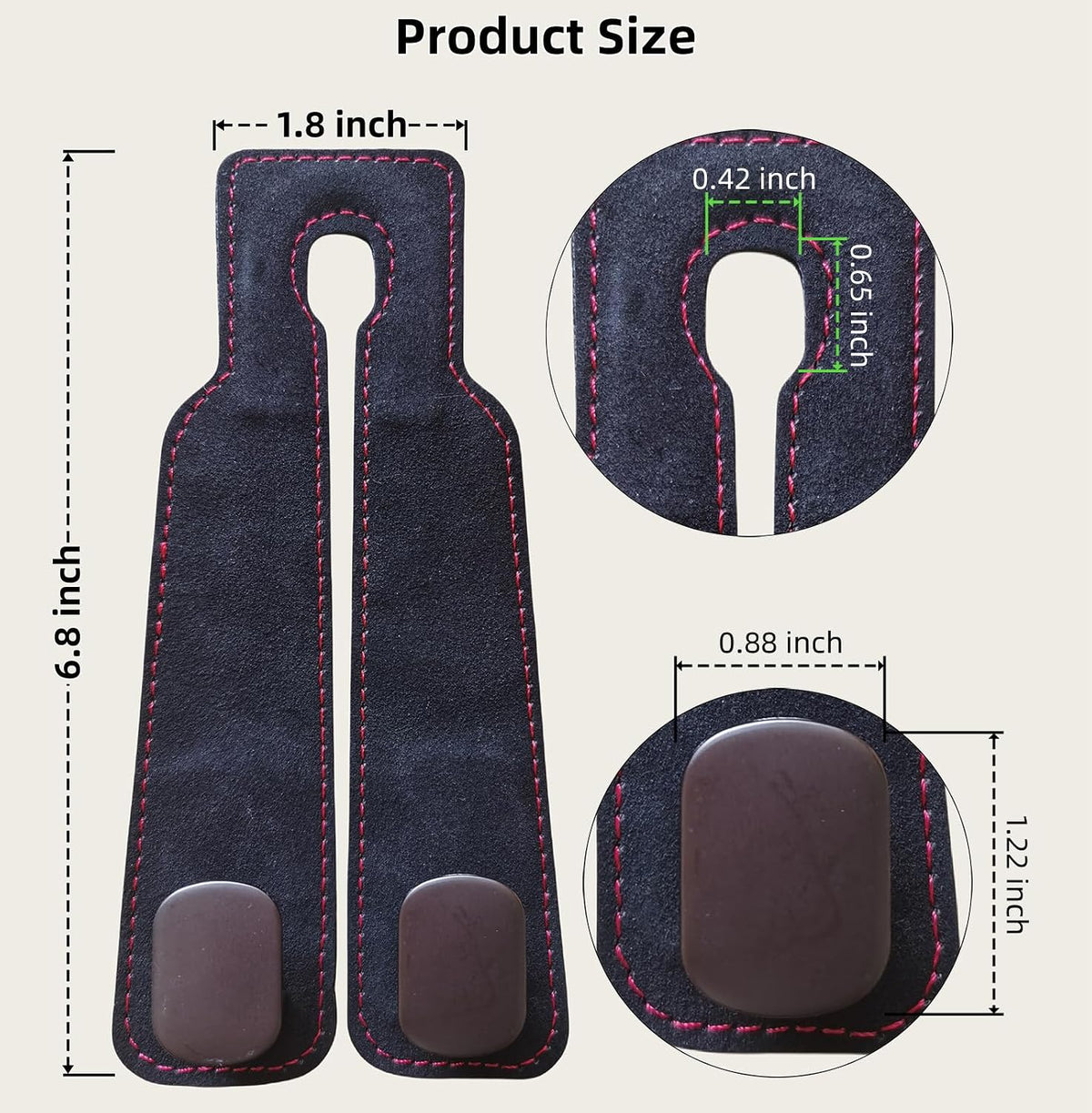 GoldenLife Headrest Hooks for Car, 2 Pack Premium Car Bag Hooks | Secure Heavy-Duty, Elegant & Universal Fit Car Hooks for Purses Handbags Grocery & Backpacks (Black)
