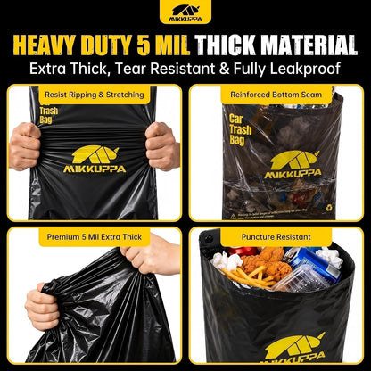 MIKKUPPA Disposable Car Trash Bags - 50 Count Hanging Trash Bag