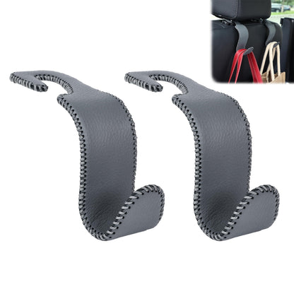 Car Seat Headrest Hook 55lb Heavy Duty Metal Hanger with Leather for Bags