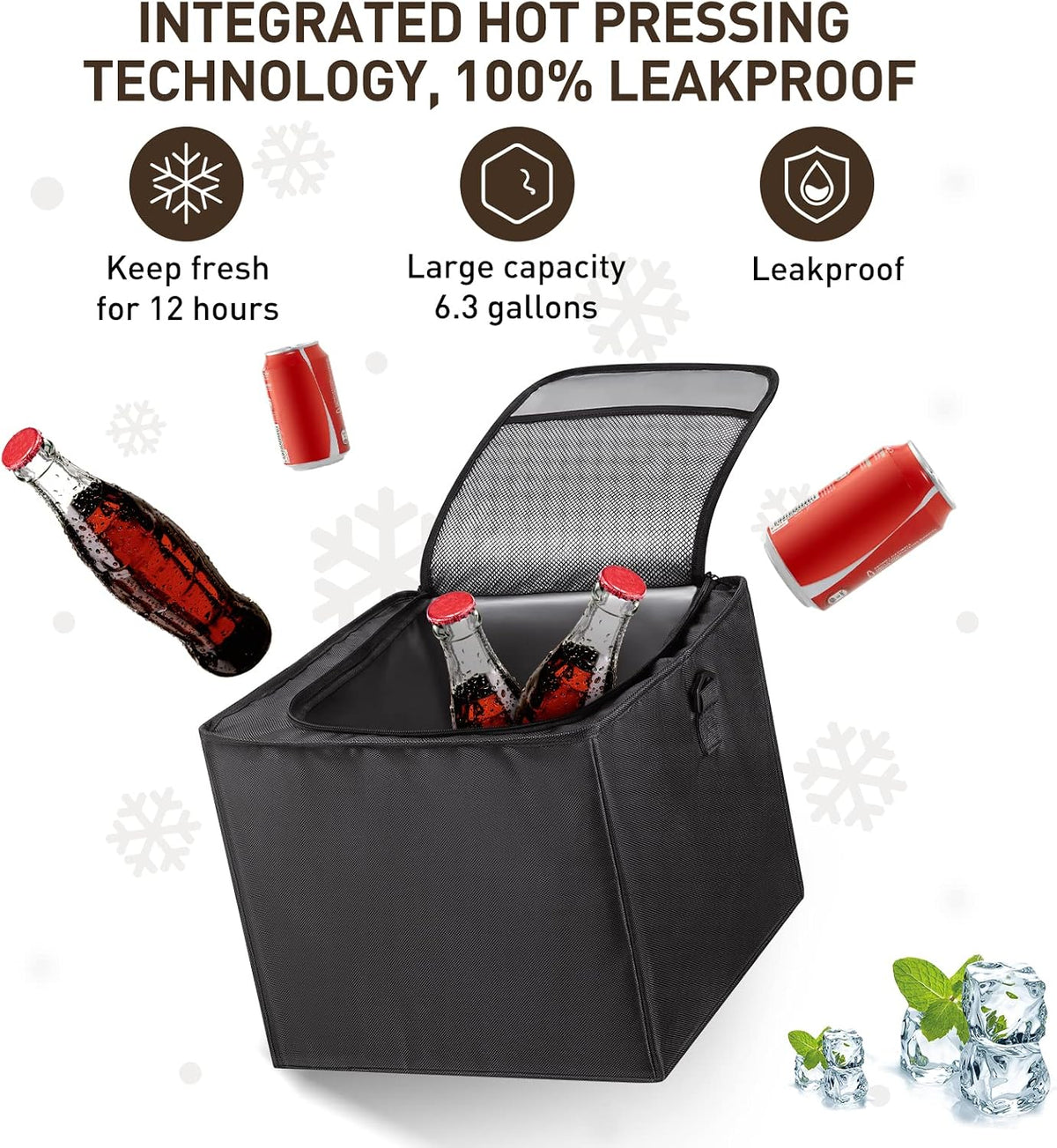 HIRALIY 4-in-1 Car Trunk Organizer with Leakproof Cooler Bag