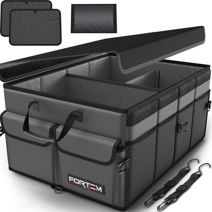 FORTEM Trunk Organizer - Foldable Car Organizer & Storage for SUVs & Trucks