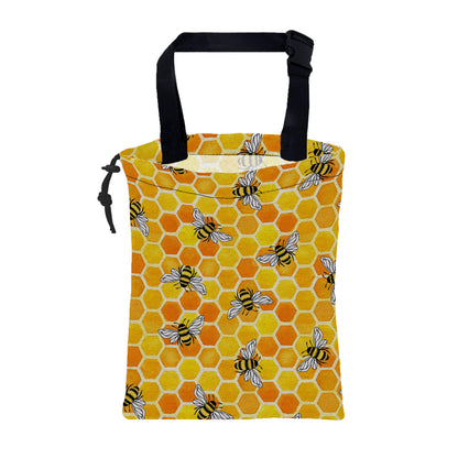 Car Garbage Bag Mountain Lake and Sunrise Drawstring Car Trash Bag Hanging for Back Seat with Adjustable Buckle Canvas Vehicle Trash Can Easy-to-Install