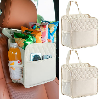FrgKbTm Car Seat Back Hanging Bag Car Document Holder Multi-Pocket Bottle Bag Storage Box Organizer Travel Tidy Pouch Pocket Kids
