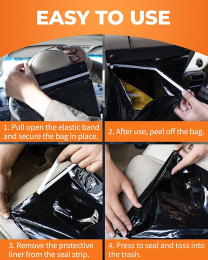 Disposable Car Trash Bags, Set of 15, Hanging Car Garbage Bags