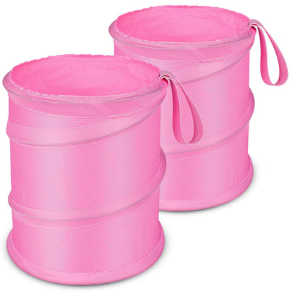 Car Trash Can, 2 Packs Mini Collapsible Pop-up Compact Garbage Can