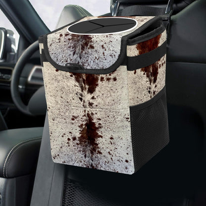 Gothic Moon Stars Boho Car Trash Can with Lid - Collapsible Reusable Waterproof Car Garbage Bag - Organizer