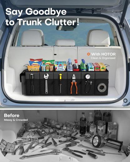 HOTOR Trunk Organizer, Sturdy Foldable with Cooler for Car, Sudan & SUV
