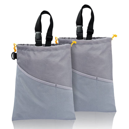GNEGNI 2PCS Hanging Car Garbage Can - Waterproof Leakproof Trash Bag