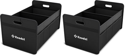 K KNODEL Foldable Trunk Storage Organizer for Car and Sedan (Small, Black)