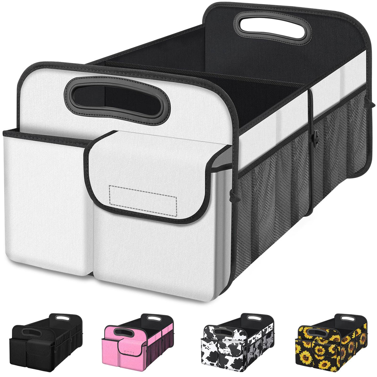 Femuar Car Trunk Organizer-Collapsible Car Storage for Suv/Jeep/Sedan