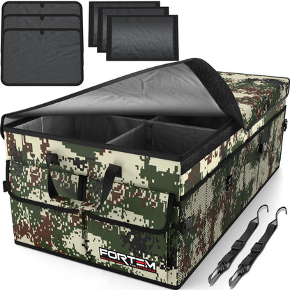 FORTEM Trunk Organizer - Foldable Car Organizer & Storage for SUVs & Trucks