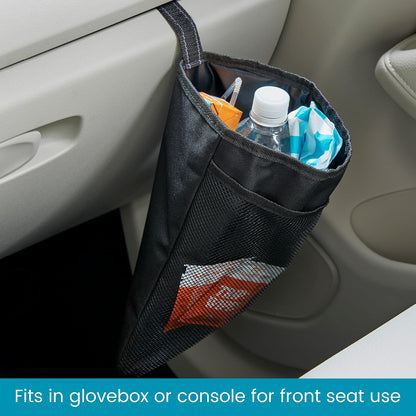 High Road Compact Hanging Car Trash Bag for Front or Back Seat