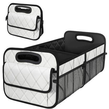 Deosk Trunk Organizer and Storage with Reinforced Handles,Car Accessories for Women/Men 50L Waterproof Polyester Trunk Organzier for Car/SUV/Minivan/Truck(Medium,Leopard print)