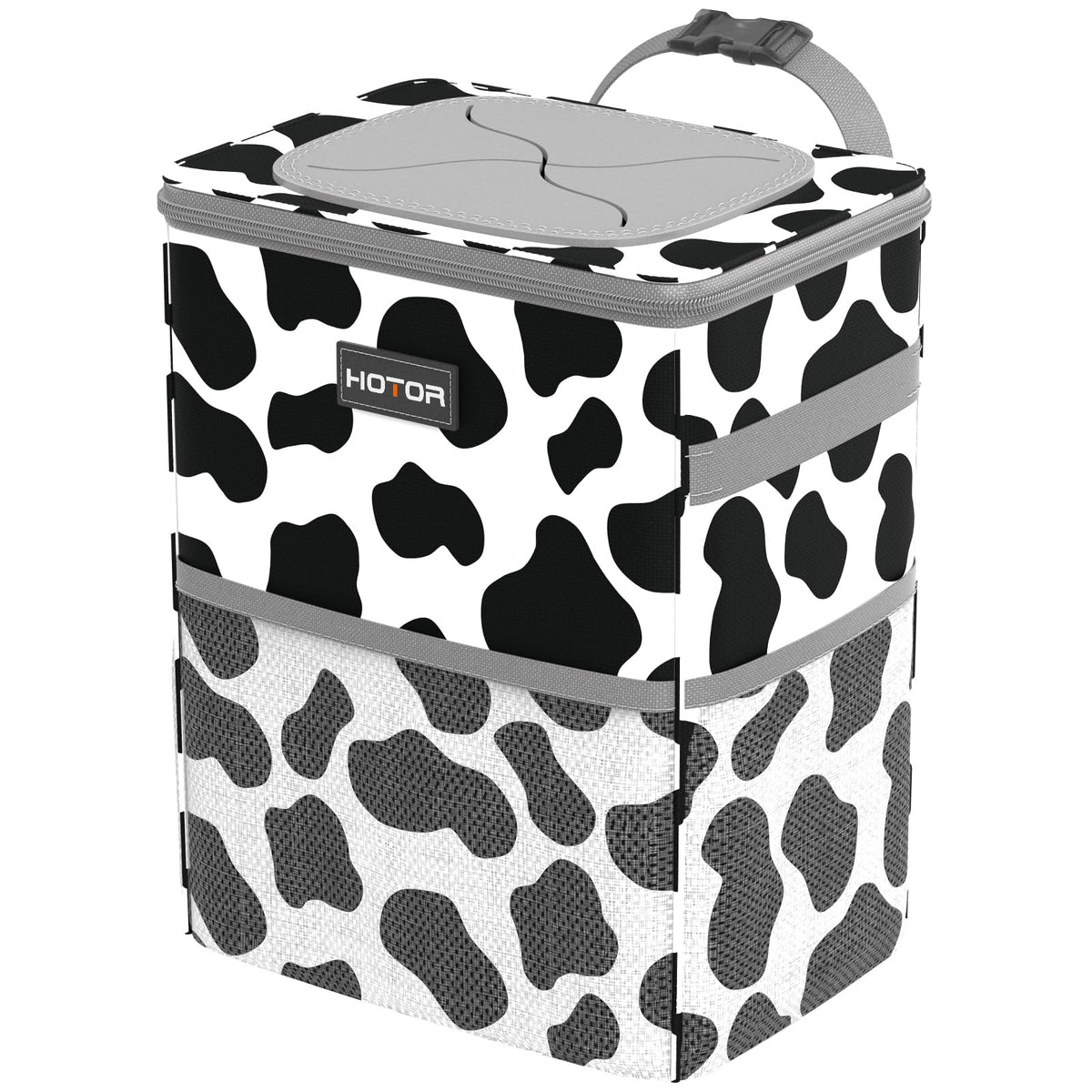 HOTOR Car Trash Can, Leakproof Car Organizer, 2-Gallon, Black